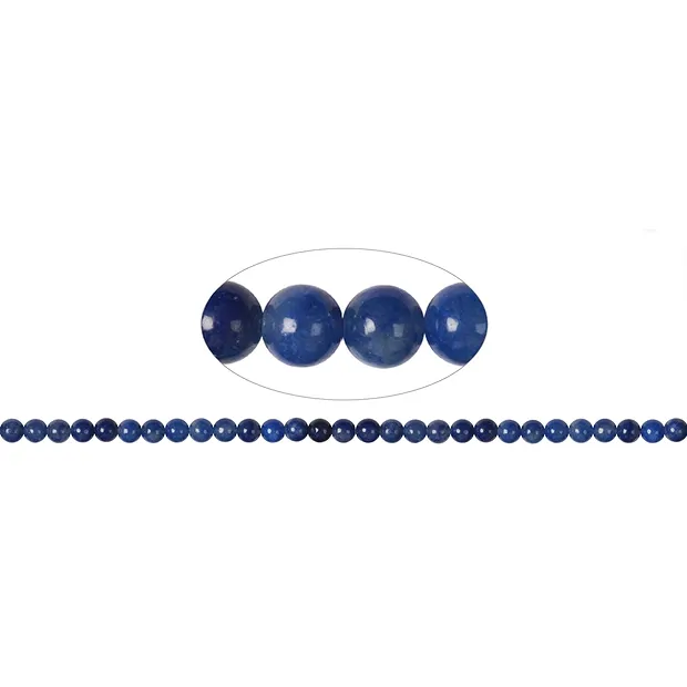 String Beads, Blue Quartz, 06mm | wholesaler gems, healing stones & jewelry