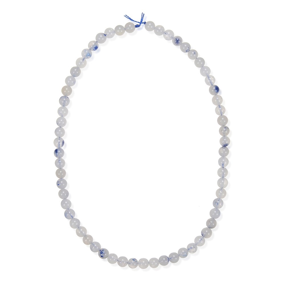 Rang de collier boules, Dumortierite en quartz, 06,5mm (39cm) | Marco Schreier
