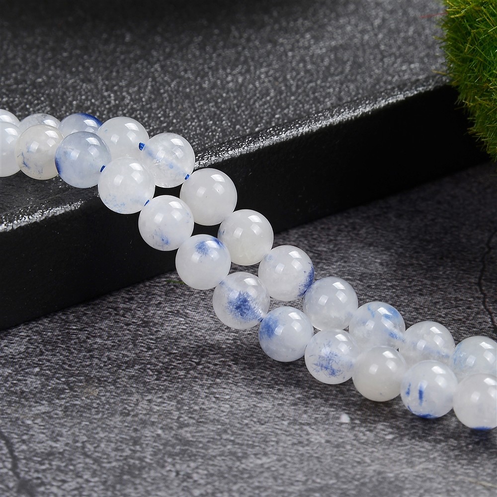 Rang de collier boules, Dumortierite en quartz, 06,5mm (39cm) | Marco Schreier