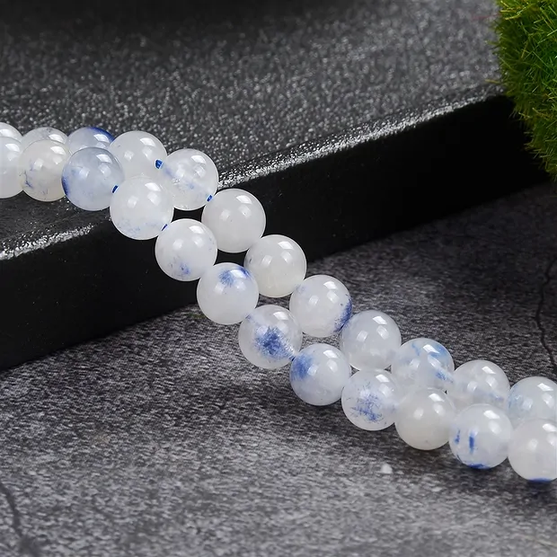 String Beads, Dumortierite in quartz, 06,5mm (39cm) | Marco Schreier
