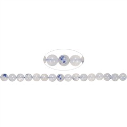 140390100522 String Beads, Dumortierite in quartz, 06,5mm (39cm) | Marco Schreier