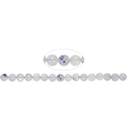 140390100522 Rang de collier boules, Dumortierite en quartz, 06,5mm (39cm) | Marco Schreier