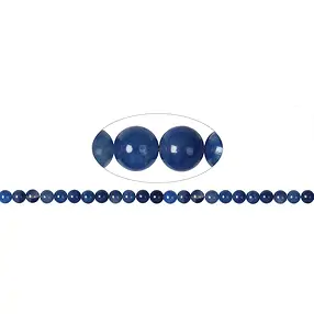 Rang de collier boules, quartz bleu, 08mm | Marco Schreier