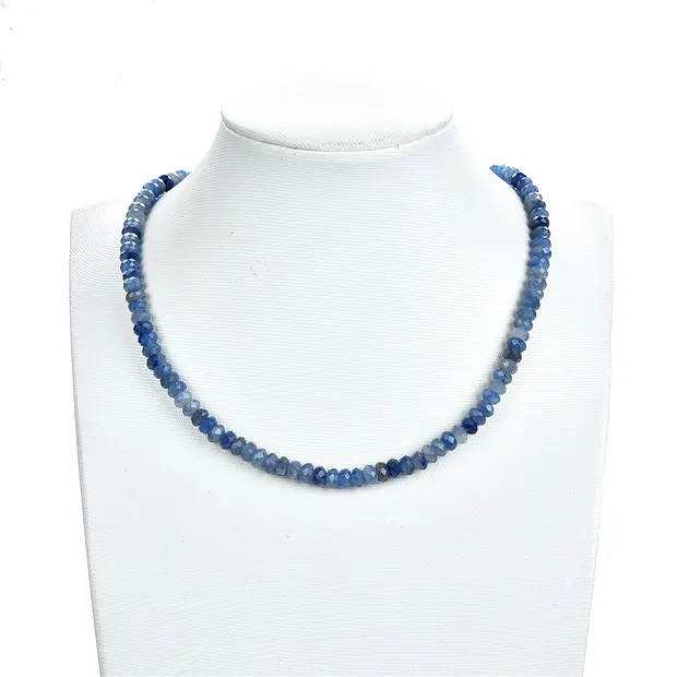Button strand, blue quartz, faceted, 03 x 05mm (38cm) | Marco Schreier