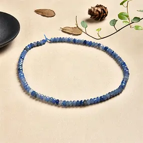 Rang de collier, Boutons, Quartz bleu, facettes, 03 x 05mm (38cm) | Marco Schreier