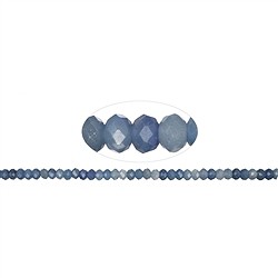 140390316720 Rang de colliers, Boutons, Quartz bleu, 04 x 06mm (39cm), facettes | Marco Schreier