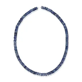 Rang de collier cylindre "Heishi", quartz bleu, 06 x 03mm (39cm) | Marco Schreier