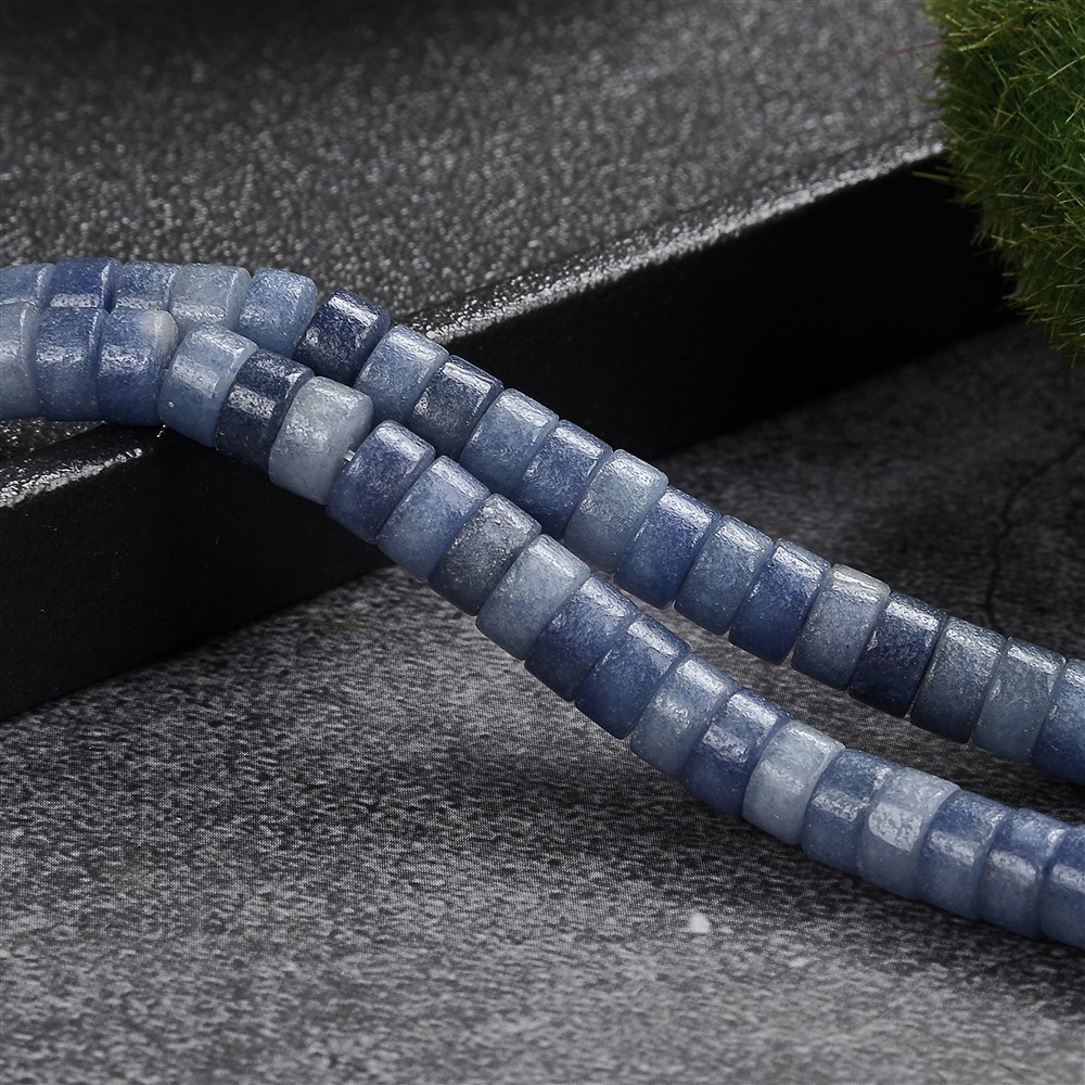 Heishi", cuarzo azul, 06 x 03 mm (39 cm) | Marco Schreier