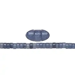 140390402021 Cylinder strand "Heishi", blue quartz, 06 x 03mm (39cm) | Marco Schreier