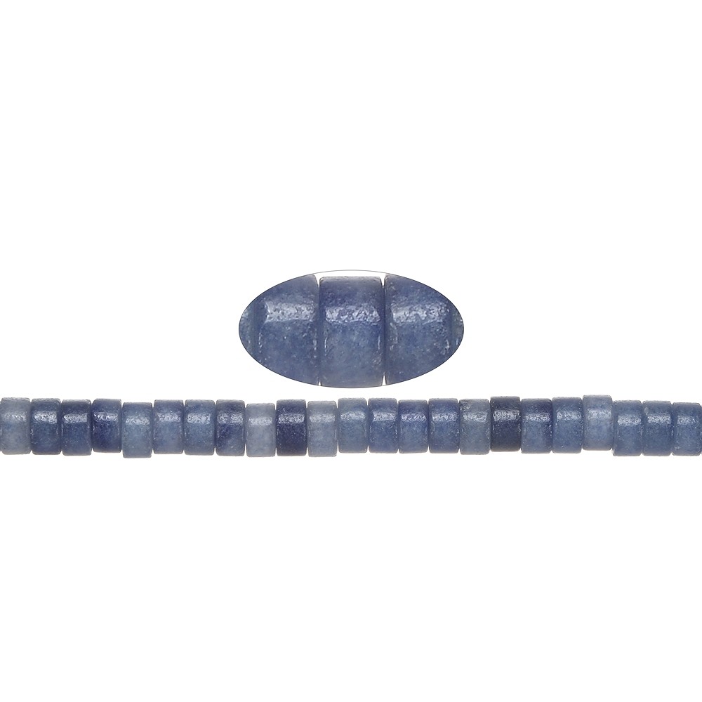 Heishi", cuarzo azul, 06 x 03 mm (39 cm) | Marco Schreier