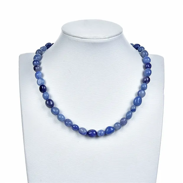 Rang de colliers Nuggets, Quartz bleu, 08-12 x 10-12mm | Marco Schreier