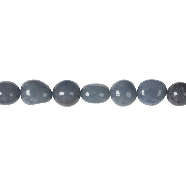Strand of nuggets, blue quartz, 08-12 x 10-12mm | gems, healing stones & jewelry