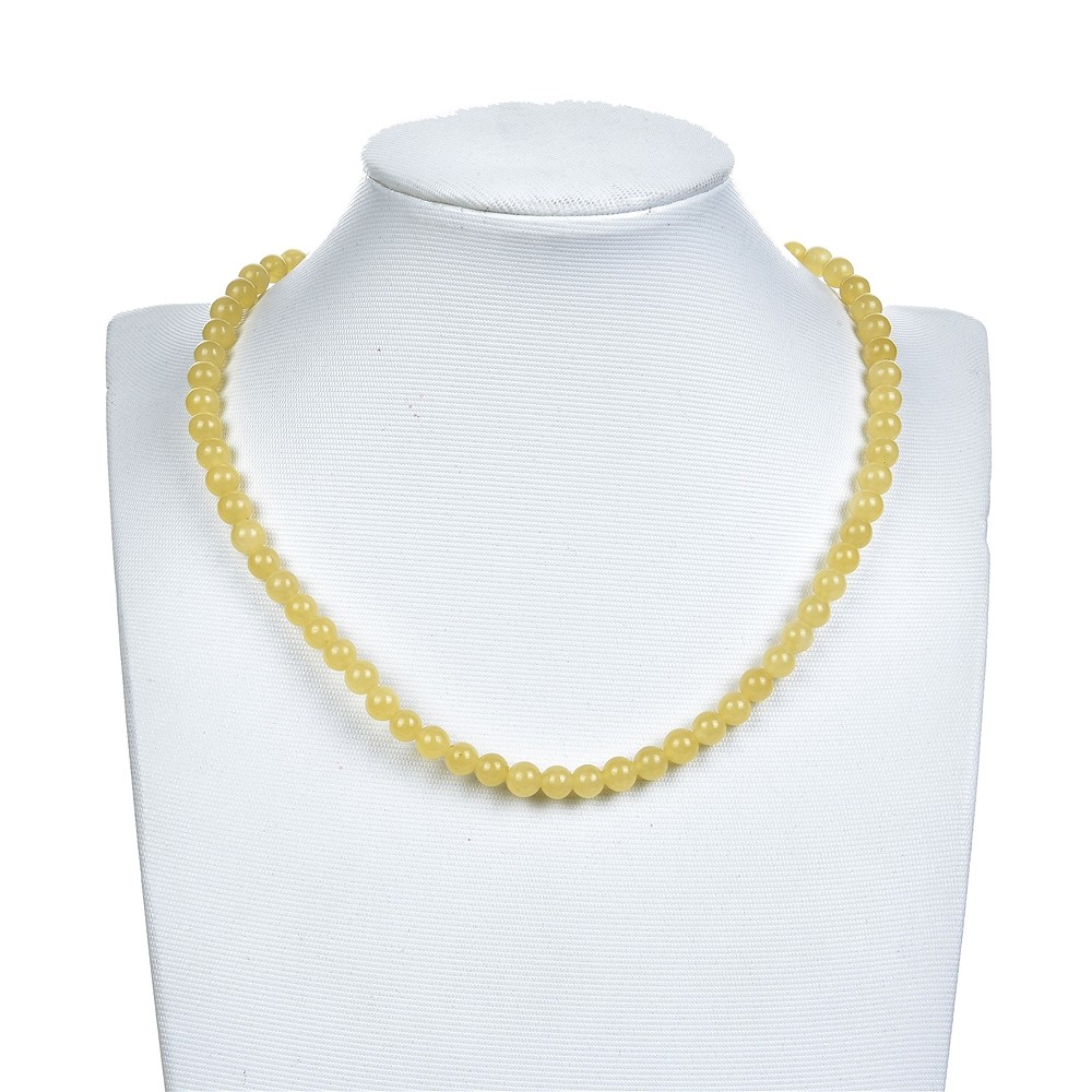 Rang de colliers boules, calcite (orange), 06mm | Marco Schreier