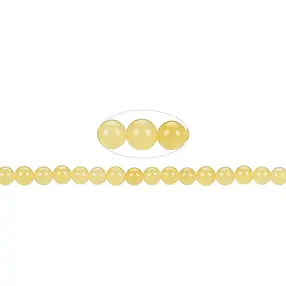 Rang de colliers boules, calcite (orange), 06mm | Marco Schreier