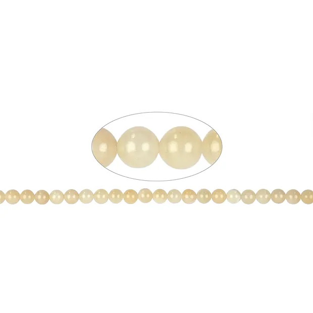 Rang de colliers boules, calcite (orange), 08mm | Marco Schreier