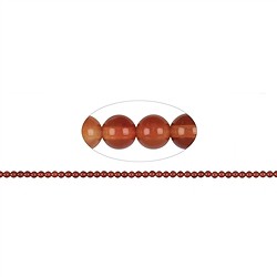 140430100120 Rang de collier boules, Cornaline (chauff&#xE9;e), 02mm | Marco Schreier