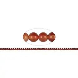 140430100120 String Beads, Carnelian (heated), 02mm | Schreier gems, healing stones & jewelry