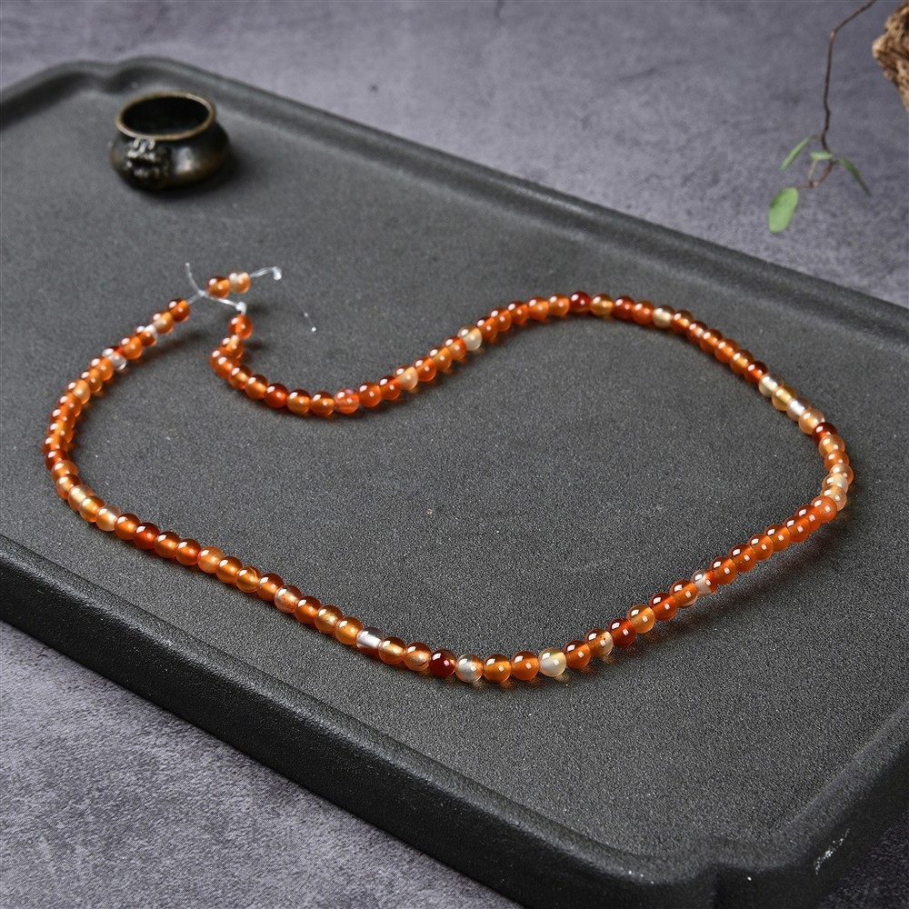 Cuentas de piedras preciosas, cornalina (calentada), 04mm | Marco Schreier