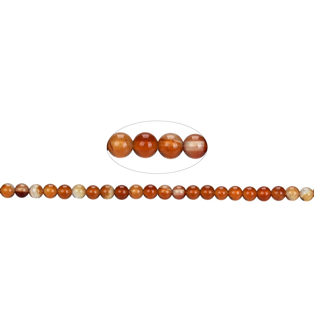 Cuentas de piedras preciosas, cornalina (calentada), 04mm | Marco Schreier