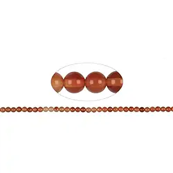 140430100520 Rang de collier boules, Cornaline (chauffée), 06mm | Marco Schreier