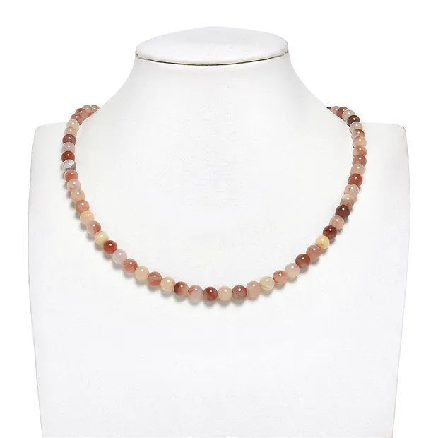 Rang de collier boules, Cornaline multicolore (naturel), 06mm | Marco Schreier