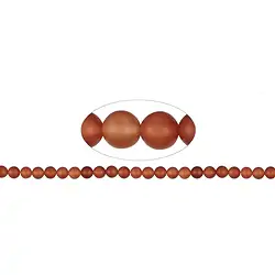 140430100710 String Beads, Carnelian (heated), matt, 08mm | wholesaler gems & healing stones