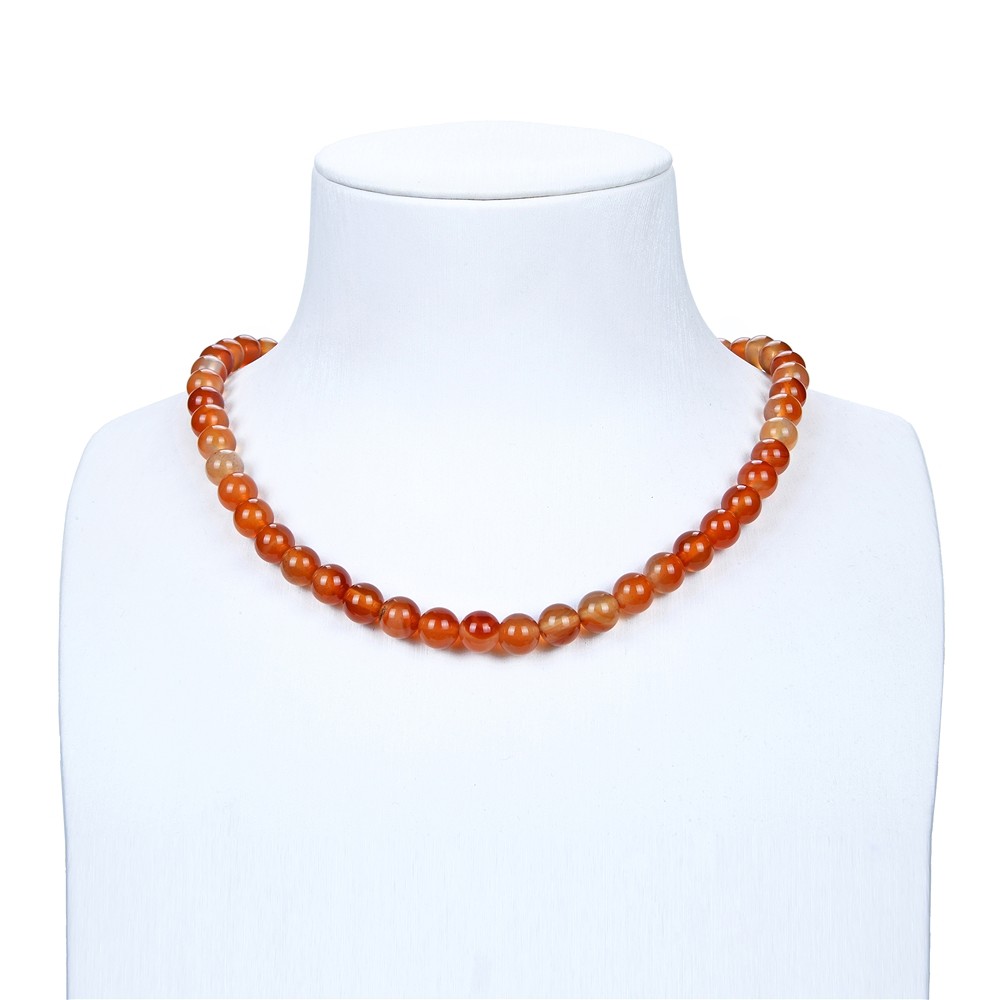 Cuentas de piedras preciosas, cornalina (calentada), 08mm | Marco Schreier