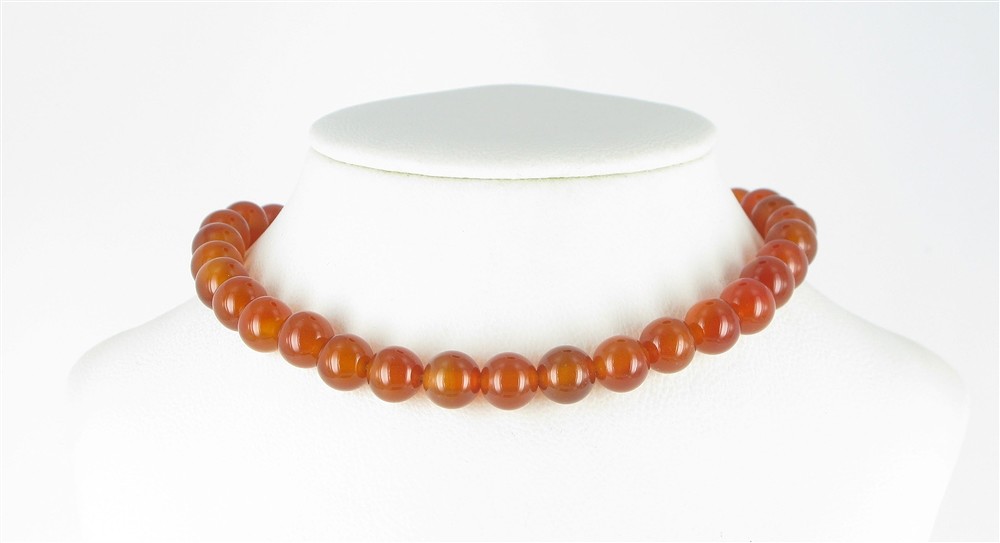 Rang de collier boules, Cornaline (chauffée), 10mm | Marco Schreier
