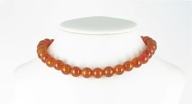 String Beads, Carnelian (heated), 10mm | Schreier gems, healing stones & jewelry