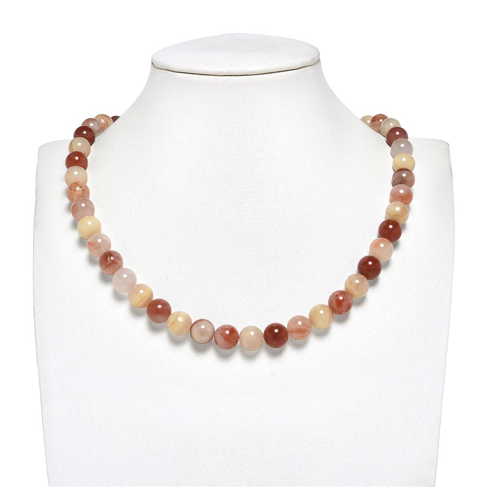 Rang de collier boules, Cornaline multicolore (naturel), 10mm | Marco Schreier