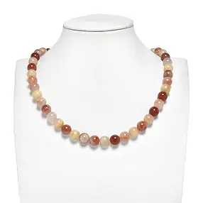 Rang de collier boules, Cornaline multicolore (naturel), 10mm | Marco Schreier
