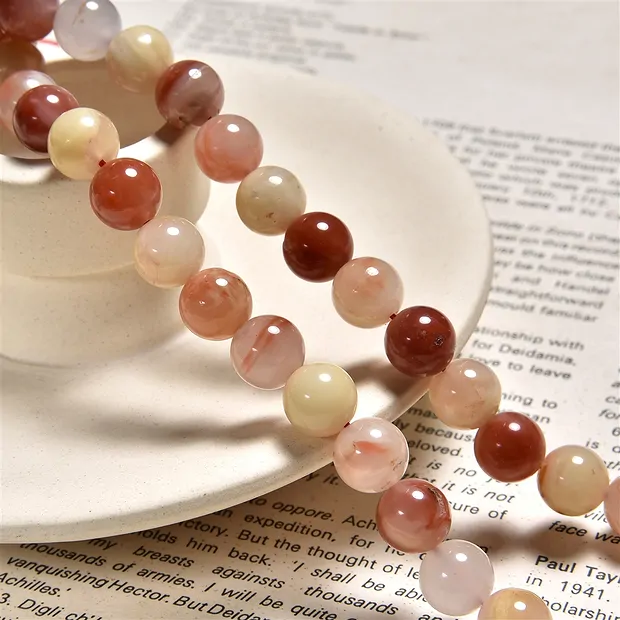 Rang de collier boules, Cornaline multicolore (naturel), 10mm | Marco Schreier