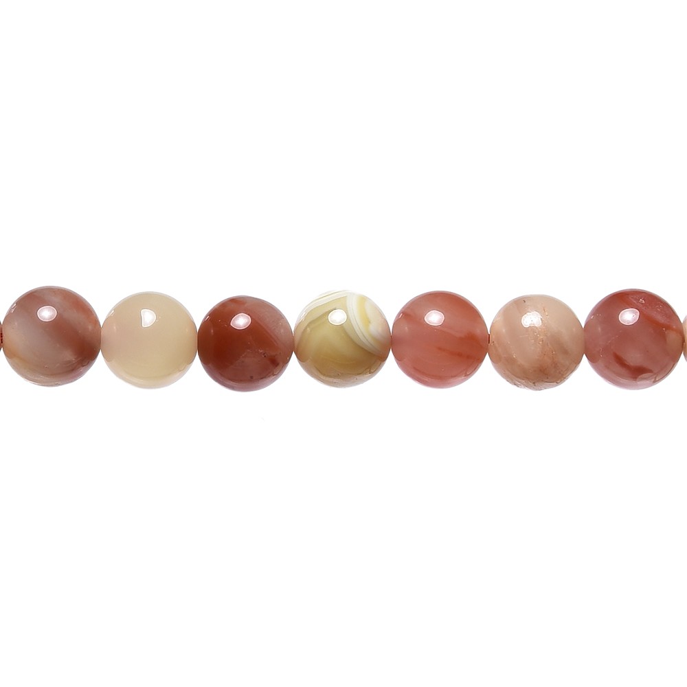 Rang de collier boules, Cornaline multicolore (naturel), 10mm | Marco Schreier