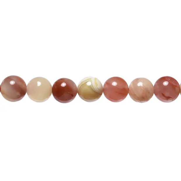 String Beads, Carnelian colorful (natural), 10mm | Marco Schreier