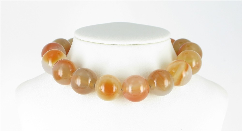 String Beads, Carnelian (heated), 20mm | Schreier gems, healing stones & jewelry