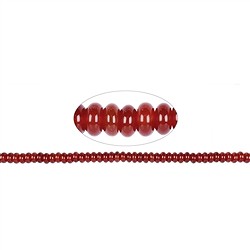 140430323327 Filo di bottoni, corniola (bruciata), 04 x 08 mm | Marco Schreier