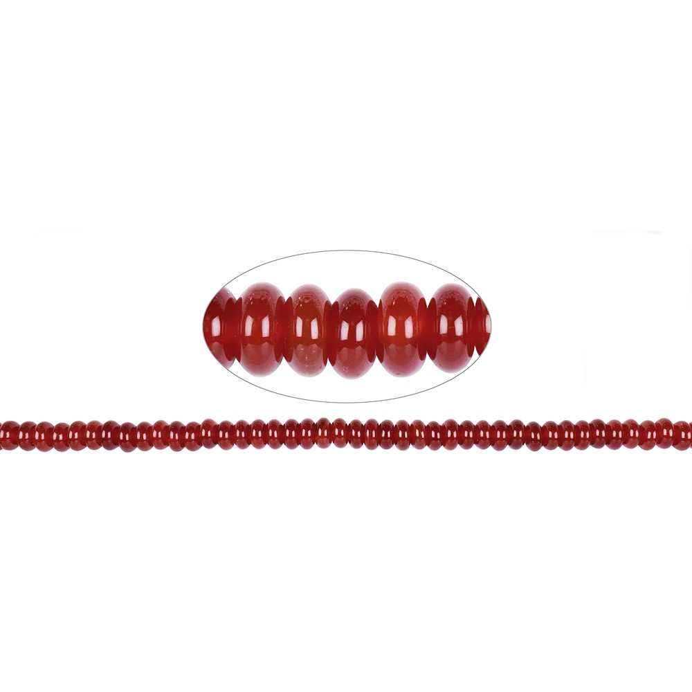 Filo di bottoni, corniola (bruciata), 04 x 08 mm | Marco Schreier