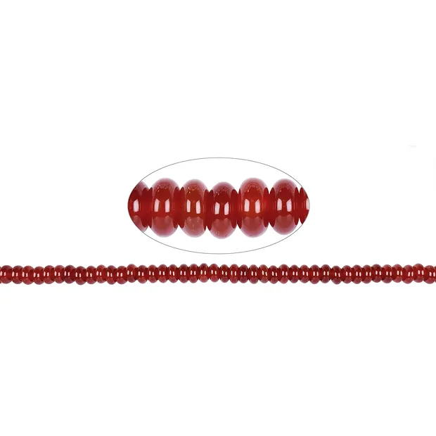 Strang Button, Carneol (gebr.), 04 x 08mm | GH Edelsteine, Heilsteine & Schmuck