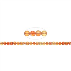 140430327020 Strand Coin, Carnelian (heated), faceted, 04 x 02mm (39cm) | Marco Schreier