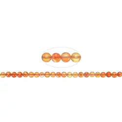 140430327020 Strand Coin, Carnelian (heated), faceted, 04 x 02mm (39cm) | Marco Schreier