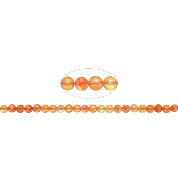 Strang Coin, Carneol (gebr.), facettiert, 04 x 02mm (39cm) | Marco Schreier