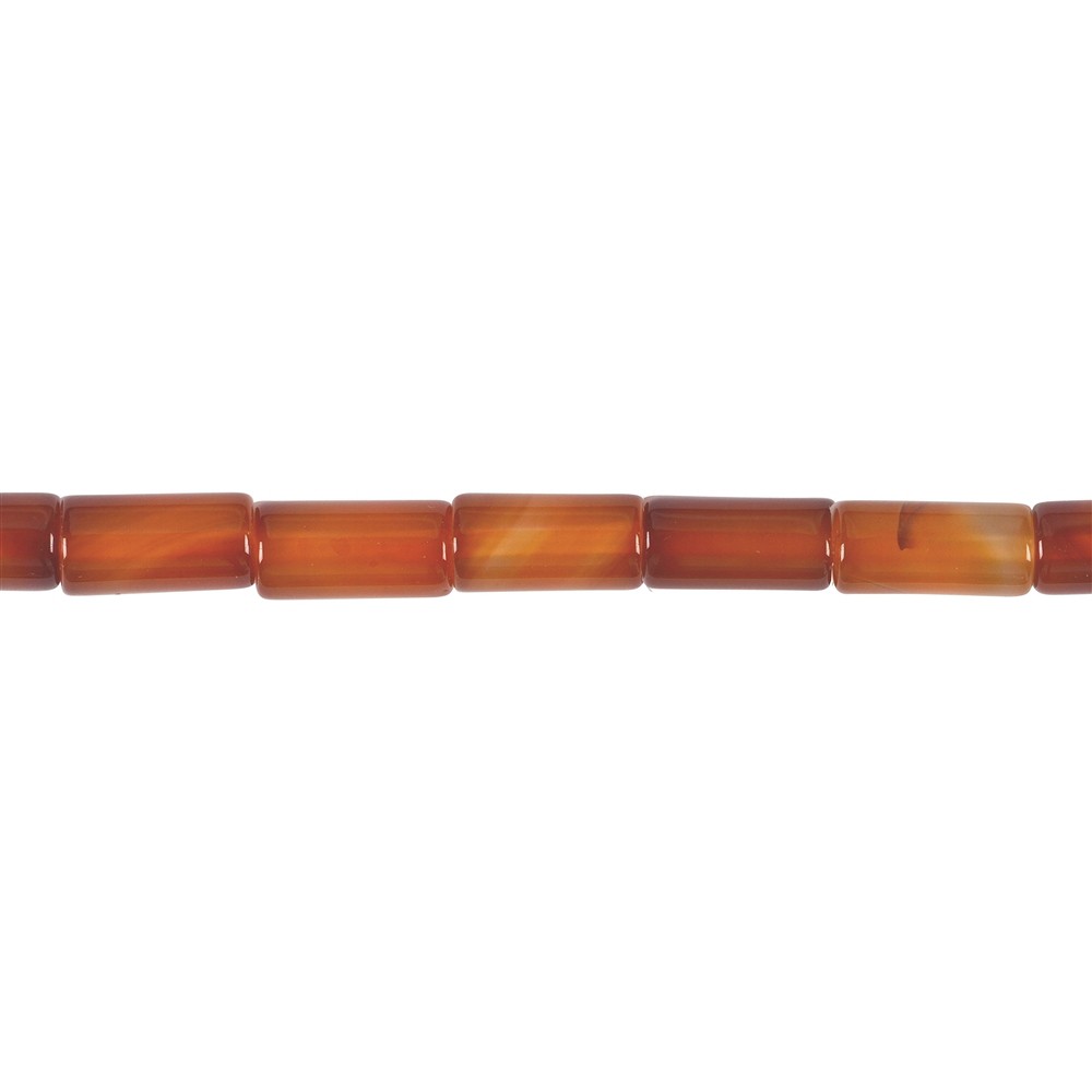 Cylinder strand, carnelian (heated), 16 x 08mm | gems, healing stones & jewelry