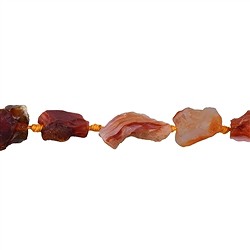 140430629200 Strand of nuggets, carnelian (heated), rough polished, 12 - 15mm | Marco Schreier