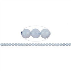 140450100420 Rang de collier boules, Calcédoine (bleu), 05mm (39cm) | Marco Schreier