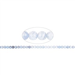 140450100520 Rang de collier boules, Calc&#xE9;doine (bleu), 06mm | Marco Schreier