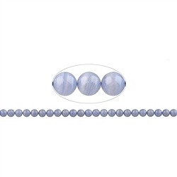 140450100720 Filo di perline, Calcedonio (blu), 08 mm | grossista gemme e pietre curative