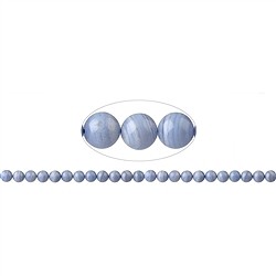 140450100721 Rang de collier boules, Calc&#xE9;doine (bleu) A, 08mm | Marco Schreier