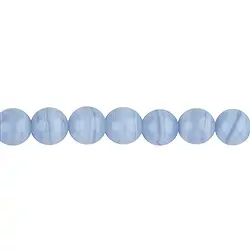 140450100920 Strang Kugeln, Chalcedon (blau), 10mm | Edelsteine, Heilsteine & Schmuck-Handel