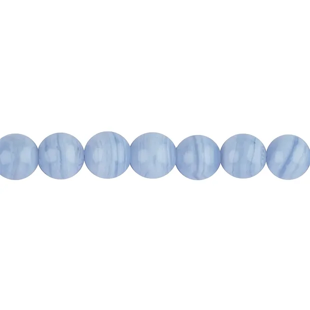 Strang Kugeln, Chalcedon (blau), 10mm | Edelsteine, Heilsteine & Schmuck-Handel
