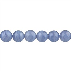 140450101020 Rang de collier boules, Calc&#xE9;doine (bleu), 12mm | Marco Schreier
